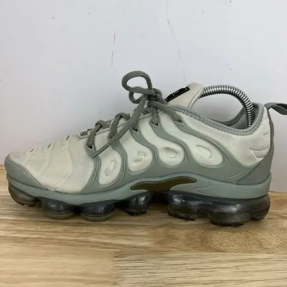 Nike Air Vapormax Plus Womens Size 8.5 Gray Green Running Shoes Sneakers - Picture 8 of 16